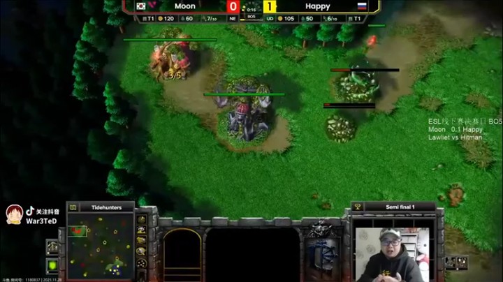 【War3TeD】：Moon 0 vs 1 Happy