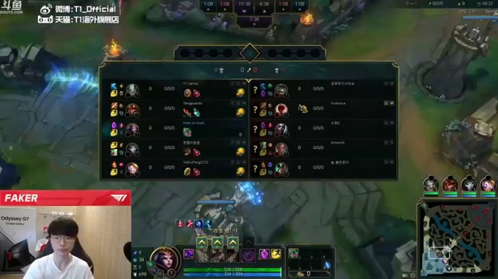 【T1直播faker】：7-4妖姬，只有活着的人才有资格补兵