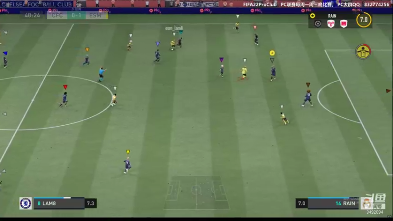 【2021-12-12 22点场】RainCFC：CFC俱乐部 FIFA Pro Club
