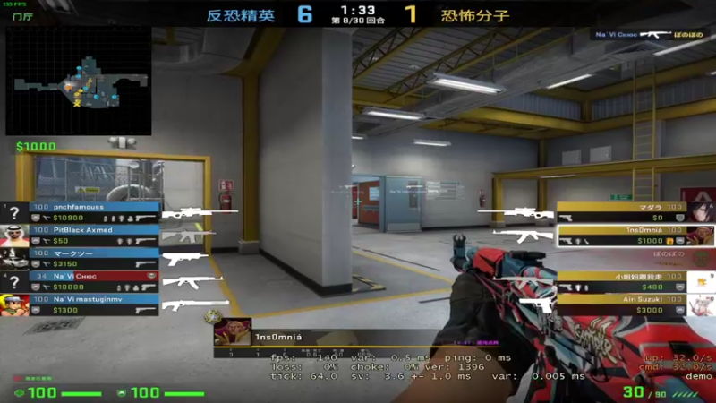 Nuke保枪五杀1V4残局