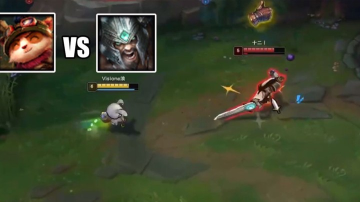 【恶霸提莫】3秒的致盲5秒的冷却，只对线了7分钟把蛮王折磨的换线了