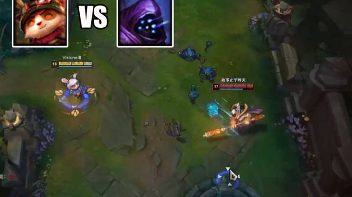 【恶霸提莫】黄金提莫打大师武器都随便打，你只要主Q带艾黎这套有手就行，不需要任何操作只需要一个Q一个Q的用