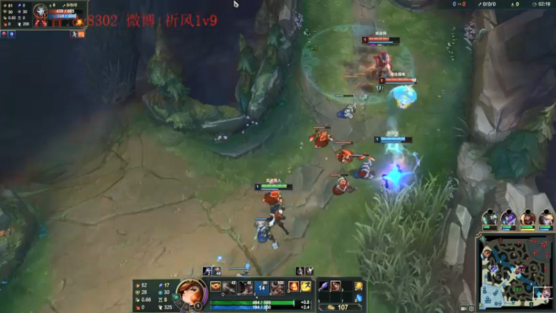 【2021-12-22 04点场】祈风1v9：国服第一VN！一个打八百多个！