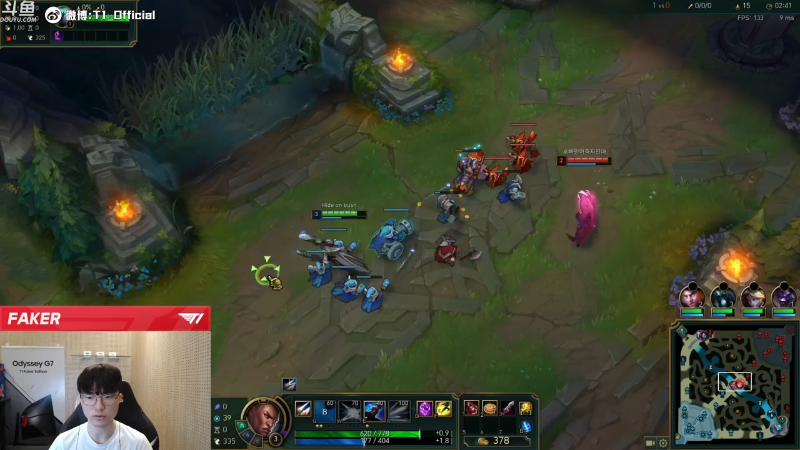 【英雄联盟】T1直播faker的精彩时刻 20211223 21点场