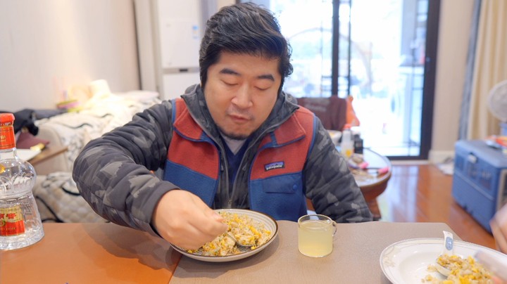 肉沫蛋炒饭 水晶剑青柠特饮