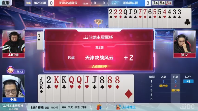 【2021-12-24 20点场】JJ斗地主官方：冠军杯总决赛八强天津0:4河北