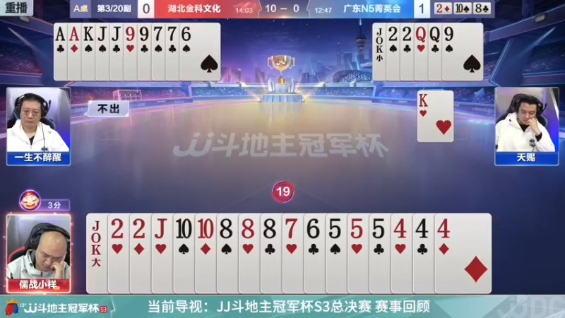 【2021-12-28 06点场】JJ斗地主官方：【重播】冠军杯总决赛八强湖北2:4广东