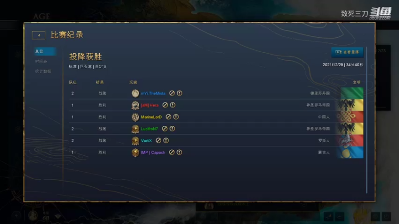 斗鱼三刀解说帝国时代4高手对战：国外高手3v3(2)