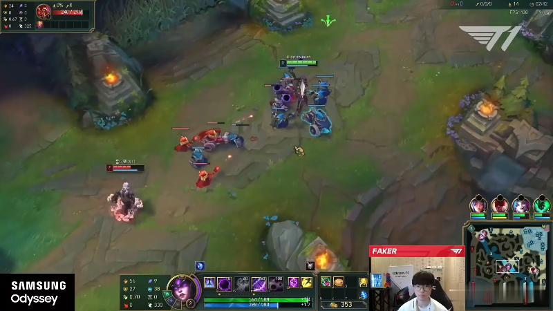 【英雄联盟】T1直播faker的精彩时刻 20211229 13点场