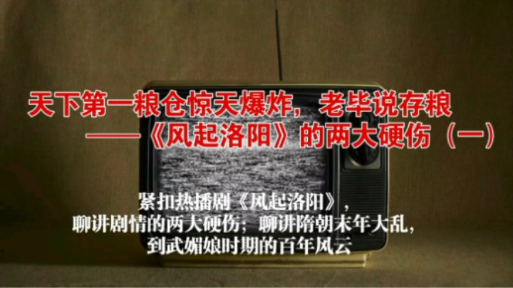 看《风起洛阳》，听老毕聊讲怎样存粮
