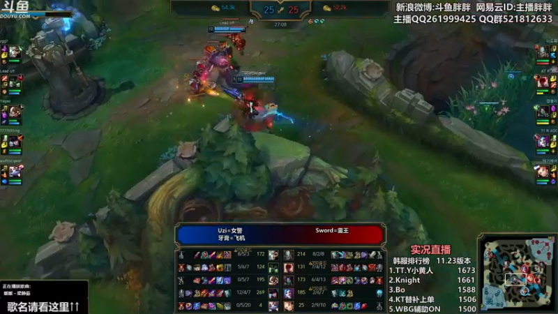 【2022-01-01 01点场】胖胖灬：胖胖OB:左手韩服第一\乌兹\水\bin