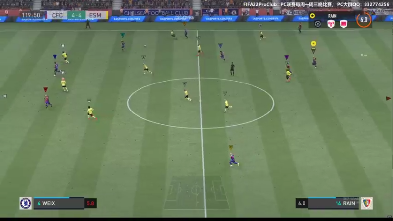 【2022-01-01 22点场】RainCFC：CFC俱乐部 FIFA Pro Club