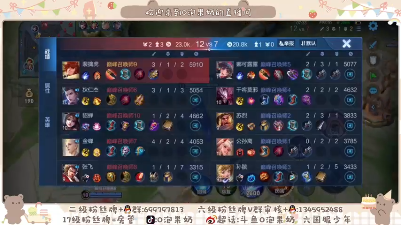 【2021-12-28 20点场】O泡果奶1111：稳一下国服露露和兰陵王