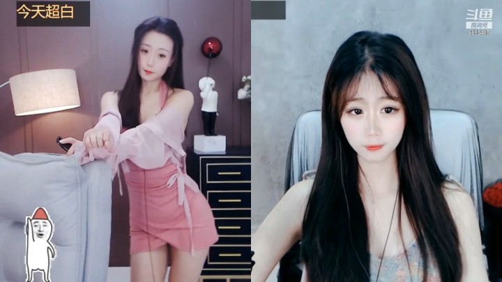 美女小姐姐直播连麦，扭腰很好看啊
