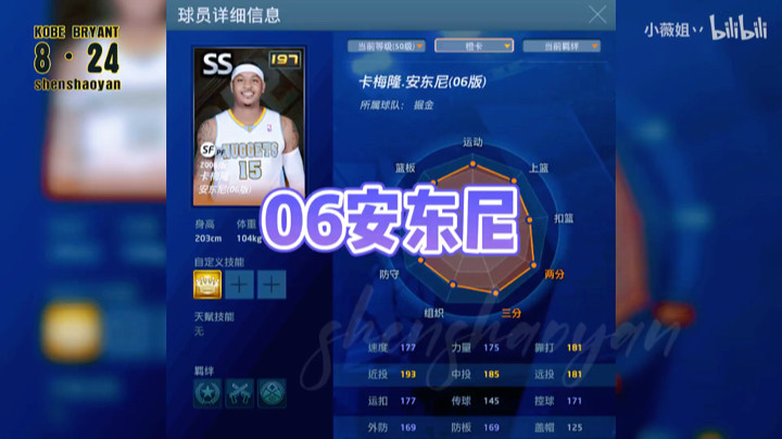 NBA2KOL非卖球星之06安东尼