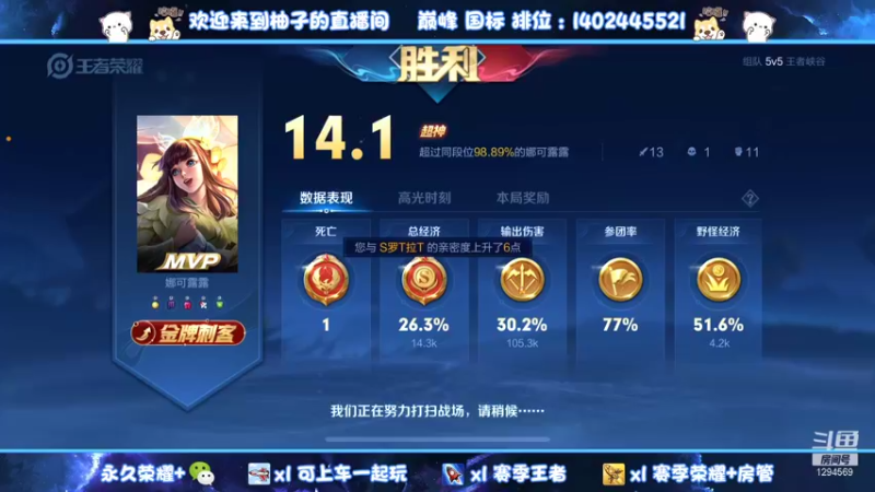 【2022-01-06 17点场】毕竟是柚子：新赛季新起点咯！冲