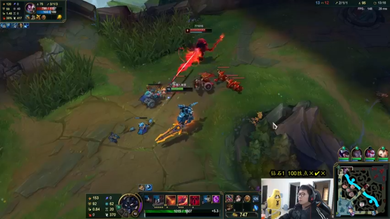 【2022-01-11 14点场】余小C真的很强：余小C：余人来了，新赛季第四天