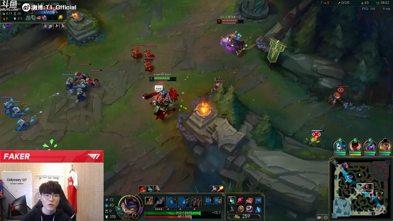 【英雄联盟】T1直播faker的精彩时刻 20220112 16点场