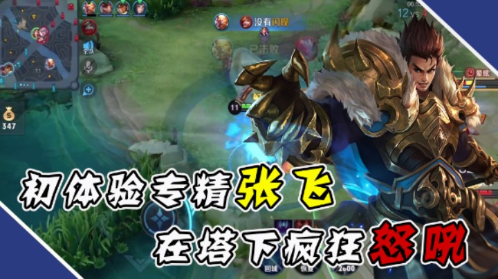 【骚易丶】初体验专精张飞，在塔下疯狂大招。