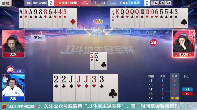 【2022-01-14 04点场】JJ斗地主官方：S3冠军杯四强重播