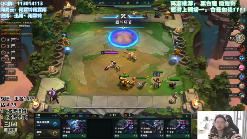 【2022-01-14 11点场】迅哥丶雨霖铃：王者局全阵容教学！