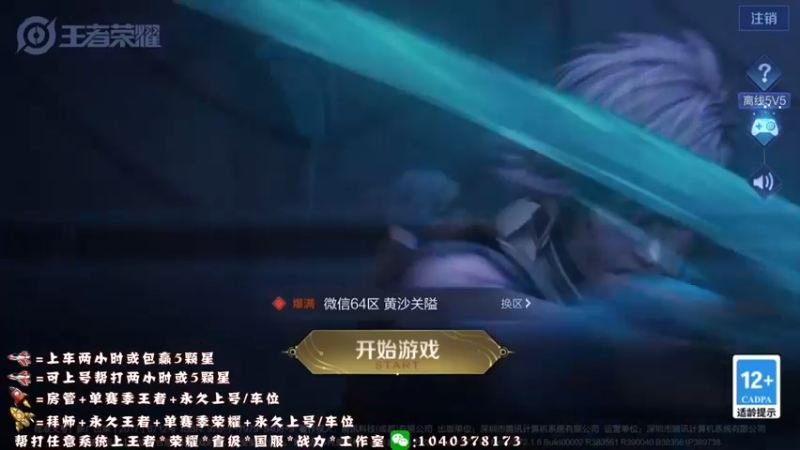 【2022-01-15 21点场】天涯yy丶：国服赵云 巅峰赛连胜gogo