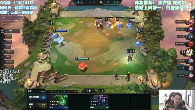 【2022-01-15 11点场】迅哥丶雨霖铃：王者局全阵容教学！