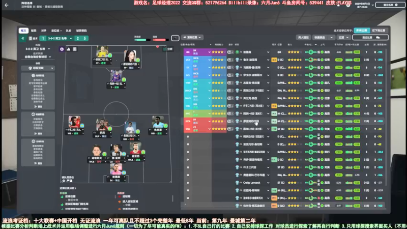 【2022-01-16 14点场】六月Jun6：六月：流浪第九年曼城 复刻孔蒂3-5-2
