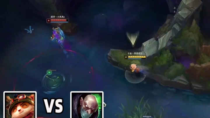 恶霸提莫：对线国服第一炼金，他知道打不过我所以每次都叫保安来帮他