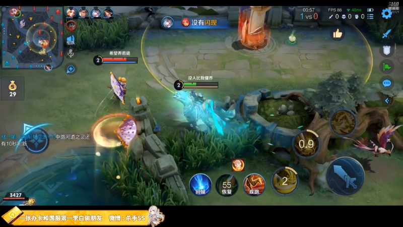 我在斗鱼看不可一世杀手直播王者荣耀