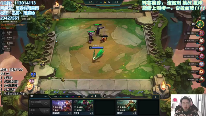 【2022-01-25 13点场】迅哥丶雨霖铃：王者局全阵容教学！