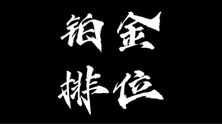 铂金排位