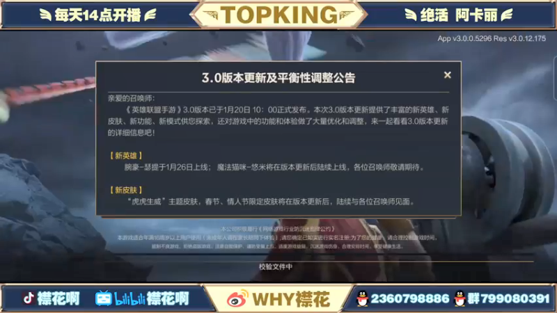 【2022-01-28 14点场】襟花啊：国一阿卡丽王者局细节操作