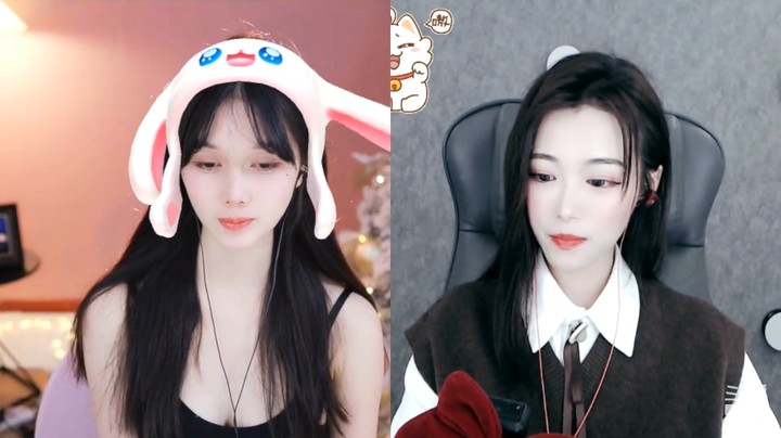 美女小姐姐这头饰特效好可爱啊