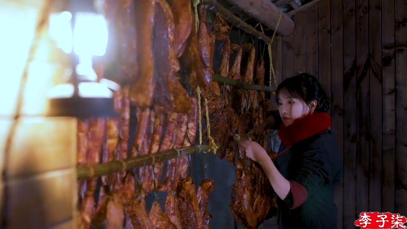 我在斗鱼看李子柒liziqi直播美食