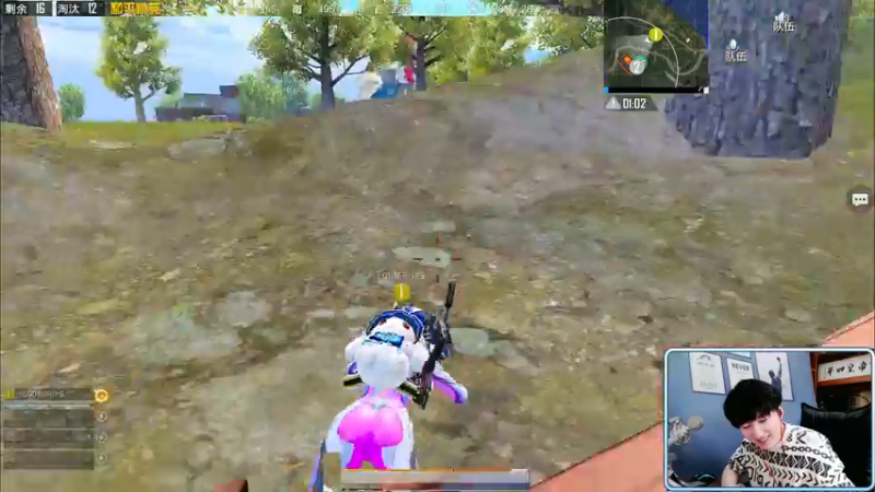 【2022-02-03 13点场】Dy合群：【下饭1V4】把把吃鸡教学！