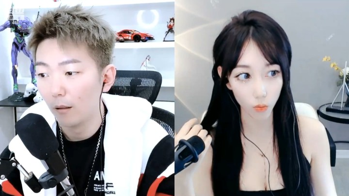 小王哥和美女连麦，美女说我很瘦的