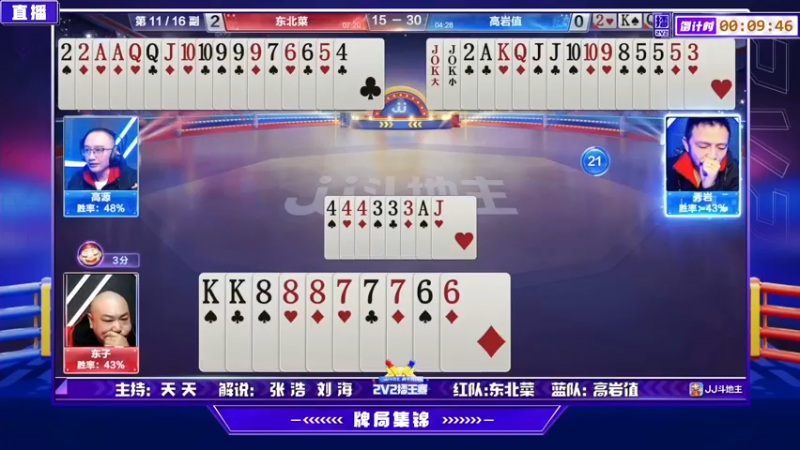 【2022-02-19 20点场】JJ斗地主官方：高手驾到-2V2擂王赛