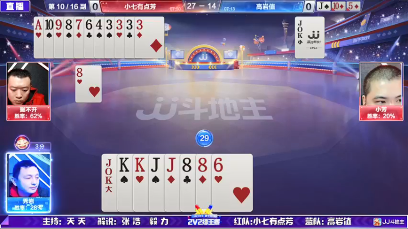 【2022-02-21 20点场】JJ斗地主官方：高手驾到-2V2擂王赛