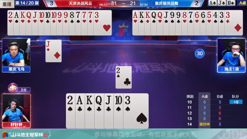 【2022-02-22 07点场】JJ斗地主官方：高手驾到-2V2擂王赛