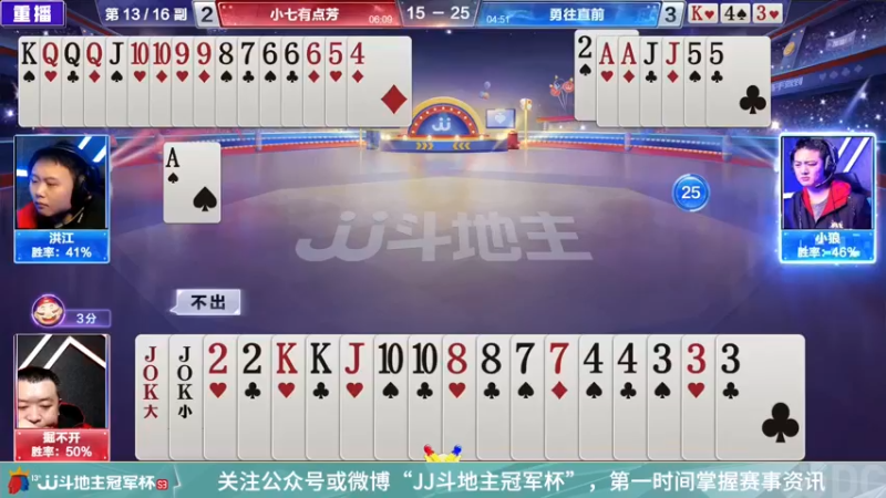 【2022-02-23 01点场】JJ斗地主官方：高手驾到-2V2擂王赛