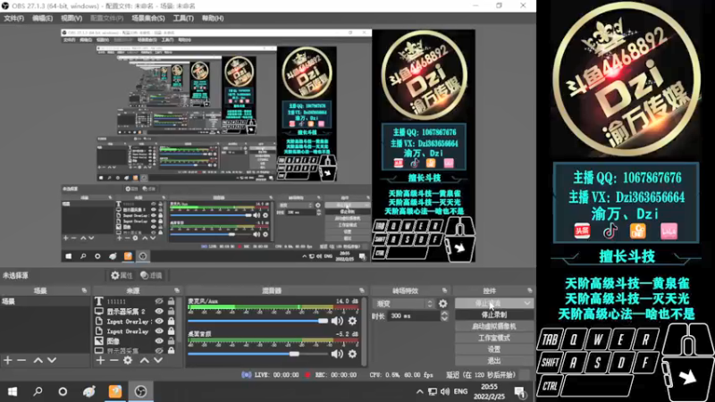【2022-02-25 20点场】渝万丶Dzi：Dzi-.- :  大厅5排上王者！