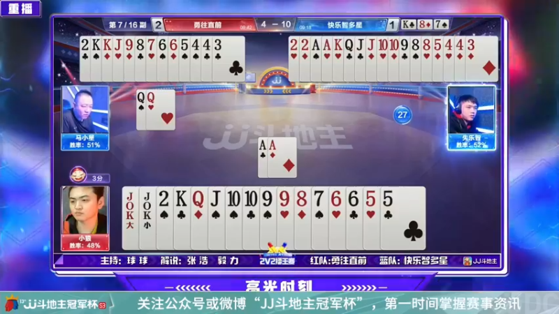 【2022-02-26 03点场】JJ斗地主官方：高手驾到-2V2擂王赛