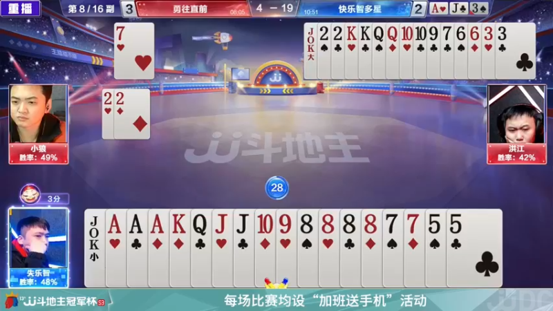 【2022-02-26 15点场】JJ斗地主官方：高手驾到-2V2擂王赛