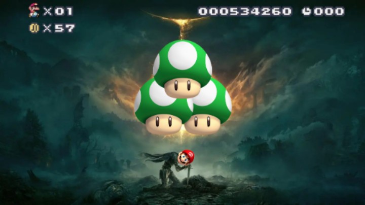 【白胖】震惊！某主播锐评艾尔登法环不如马里奥制造 《马里奥制造2》