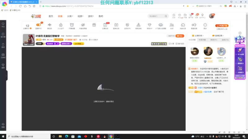 【2022-02-27 18点场】叶音符：叶音符:无重复打野教学