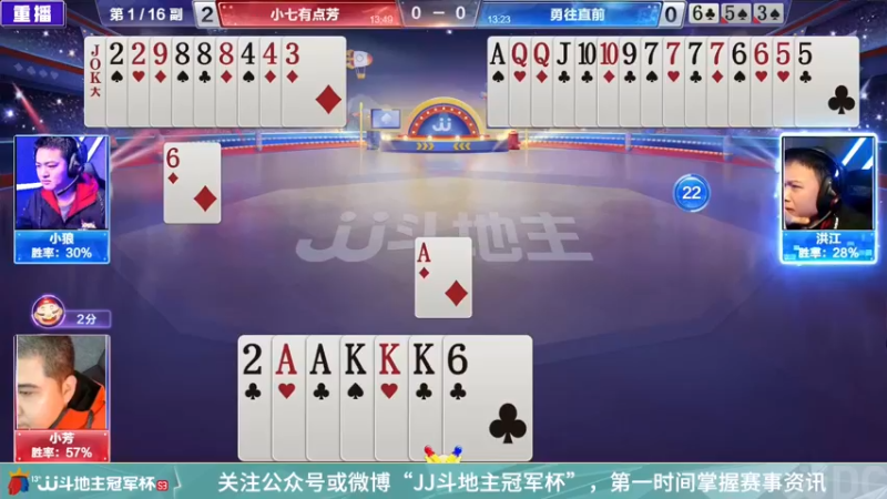 【2022-02-27 20点场】JJ斗地主官方：高手驾到-2V2擂王赛