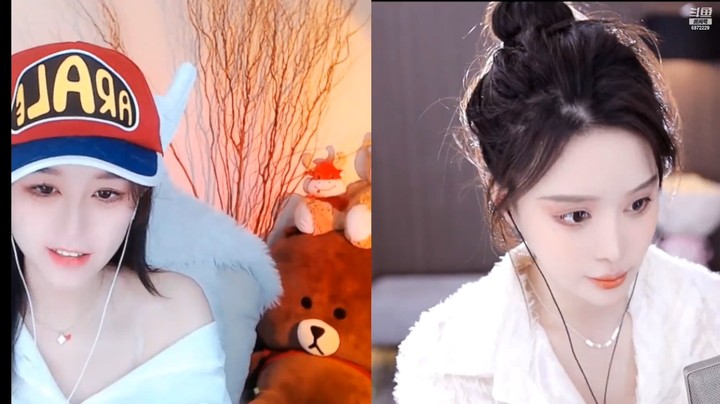 妹妹酱美女小姐姐直播连麦，表演真好看啊