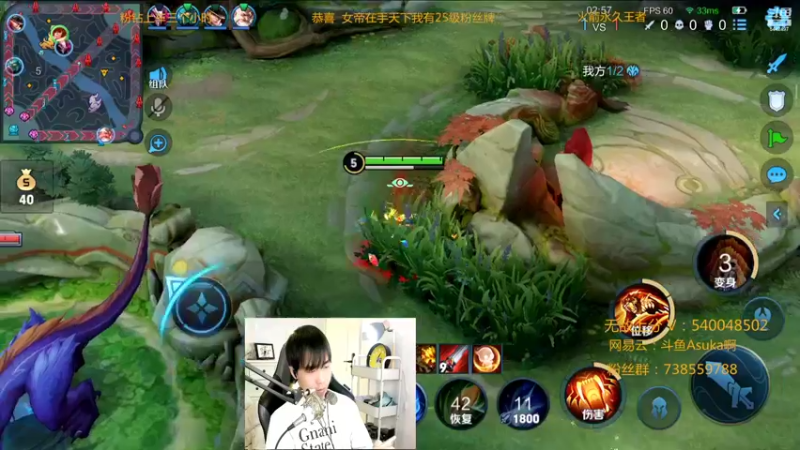 【2022-03-06 01点场】路人王Asuka：【QQ区微信区双区，冲全国李白老虎中】