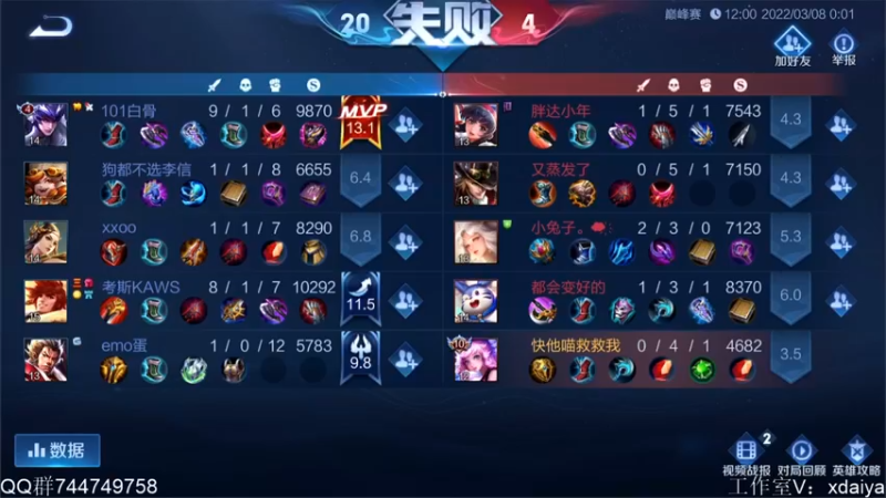 【2022-03-08 18点场】渝万rain：国服第一辅助巅峰赛教学！！